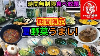 【すたみな太郎】時間無制限ランチ食べ放題で期間限定メニュー全種類を食べた率直な感想！『夏野菜うまし！』