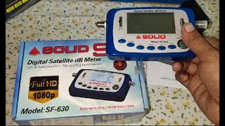 solid SF-630 satellite finder meter|How to add satellite in solid sf 630 finder
