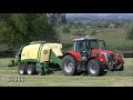 Big Square bale Action, Massey 7S.190 & Krone Big Pack 890 8th June 2023