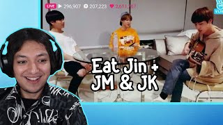 Let's watch Eat Jin + JM & JK - Vlive Reaction