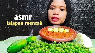 MUKBANG LALAPAN MENTAH ❗LEUNCA, MENTIMUN, KOL MENTAH, JENGKOL, SAMBEL TERASI ✨ MUKBANG INDONESIA