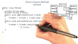 unfriend Method - Intro to Java Programming