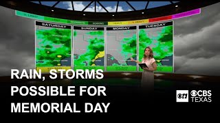 Scattered rain, storms threaten to impact Memorial Day weekend. Your full forecast