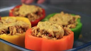 Vegan Stuffed Peppers (super flavorful recipe!)