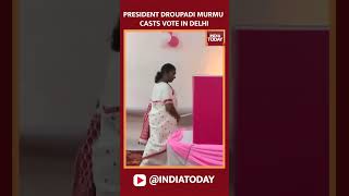 President Droupadi Murmu Casts Vote, Shows Her Inked Finger | Lok Sabha Elections 2024 Phase 6