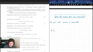 Study Session Oct. 18, 2024: Properties of Measurable Sets Part 1