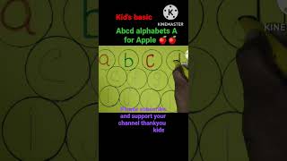 A for Apple 🍎 Abcd alphabets writing and learning #rhymes #abcd