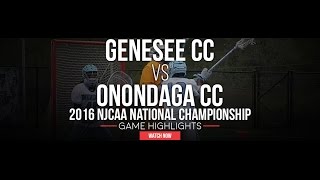 Genesee CC vs Onondaga CC | 2016 NJCAA National Title