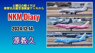 土曜日の朝イチは県営名古屋空港展望デッキから、今朝は出雲行きが遅れるので一便、二便、四便でした