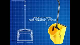 Quickie Jobsite® Jumbo Debris Dust Pan with Handle