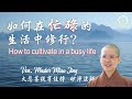 如何在忙碌的生活中修行 | How to Cultivate in a Busy Life | 妙淨法師 | Ven. Master Miao Jing （English Subtitle)