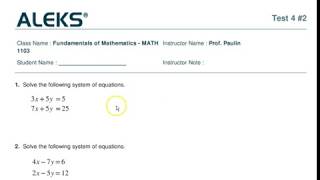 Aleks Practice Test Chap 4-5