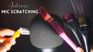 ASMR Mic Scratching with Extremely Sharp Objects - NO TALKING