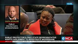 Public Protector's spokesperson comments on calls for her to step down