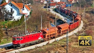 Rail traffic in Serbia - Resnik 2016. - Železnički saobraćaj u Srbiji [4K]