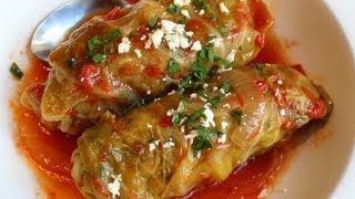 Lambage Rolls - Lamb & Rice Stuffed Cabbage Rolls with Almonds and Currants