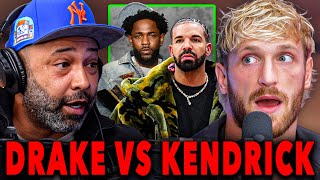 LOGAN PAUL & JOE BUDDEN DEBATE THE WINNER OF DRAKE VS KENDRICK LAMAR