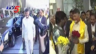 Rousing Welcome To Chandrababu in USA | AP CM Naidu 1st Day USA Tour Highlights | TV5 News