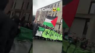 Celtic Glasgow fans SHOW their SUPPORT for Palestine !