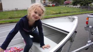 Ashlyn touring the new boat