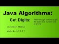 Java Algorithms: Getting the digits of a Number, using Integer Division