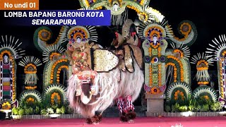 Lomba Bapang Barong Aksiku 2023 Kab.Klungkung,  No. Undi 01