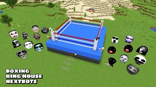 SURVIVAL BOXING RING HOUSE WITH 100 NEXTBOTS in Minecraft - Gameplay - Coffin Meme