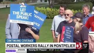 Postal workers rally in Montpelier