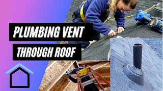 Vent Plumbing Through Roof - Pipe Boot Install - DIY Plumbing