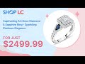 Modani 950 Platinum Ring: White Diamond & Blue Sapphire (Size 7, 1.50ctw)