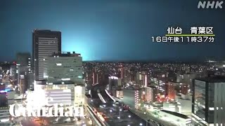 'Earthquake light' appears in sky above Japanese city