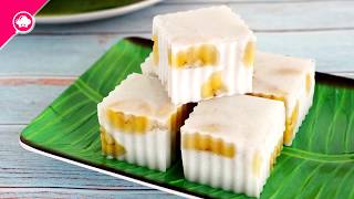 วุ้นกล้วยบวชชี ขนมไทยประยุกต์ ⓒ Bananas in sweet coconut milk Agar