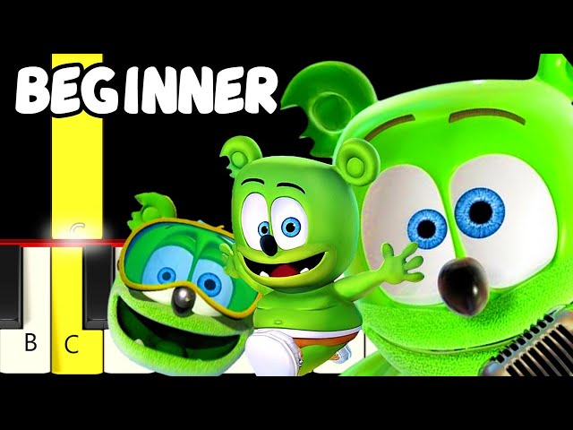 5 Famous Gummy Bear Songs Slow And Easy Piano Tutorial Beginner