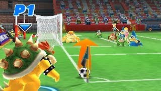 Mario Sport Superstars -Soccer Tournament -Mushoom Cup -Team Bowser vs Team Donkey Kong and Rosalina