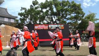 秋の桃太郎祭り2015　乱舞華風　　4ｋ　岡山城天守閣前