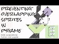Preventing sprite overlap in Python and pygame