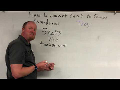 How many carats does it take to equal 1 ounce?