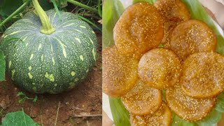 របៀបធ្វើនំល្ពៅចៀន .How to make fried pumpkin pie