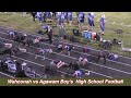 wahconah vs agawam boys high school football