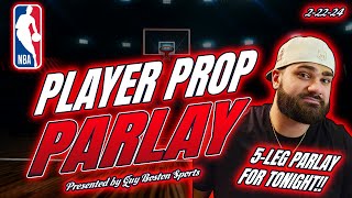 NBA Player Prop Parlay 2/22/2024 | FREE NBA Player Prop Parlay Best Bets