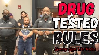 Drug Tested Rules | What To Know Before Your First Powerlifting Meet 2021 || Garage Gym Life Media