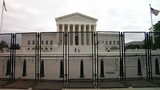 Supreme Court Surrounded by Fences After Roe v Wade Leak