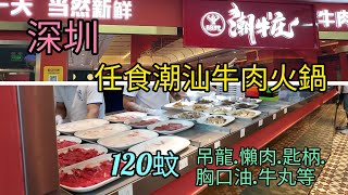 ep43深圳-任食潮汕牛肉火鍋，每位只需120蚊😋，任食 吊龍，嫩肉，匙柄，胸口油，牛舌，毛肚，牛腩，牛肚牛丸等等...