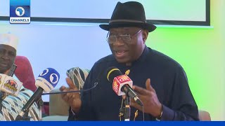 FULL VIDEO: Goodluck Jonathan Calls For Whistleblowing Policy Review, Addresses Insecurity