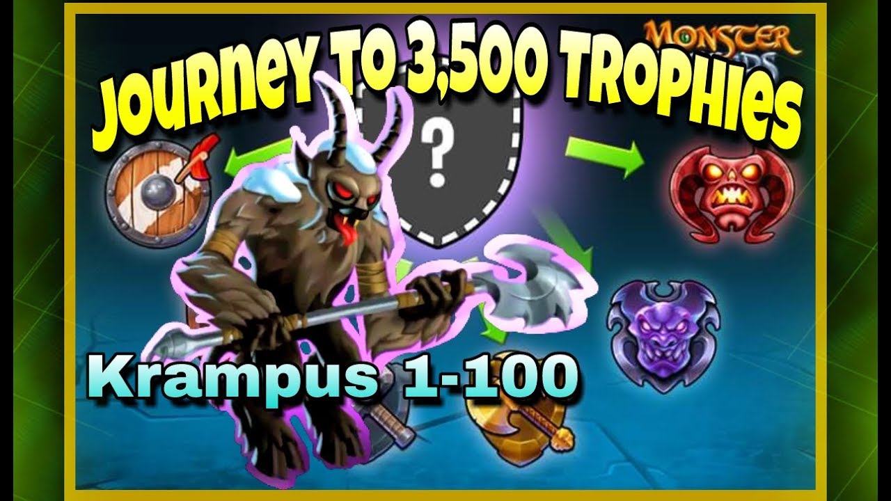 Monster Legends - Journey To 3,500 Trophies - Krampus 1-100 Analysis ...