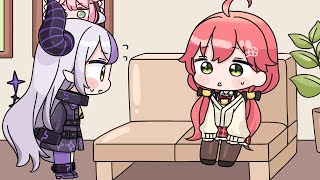 Miko got surprised by how cute and polite Laplus was when meeting in real life[Animated Hololive]