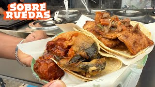 PROBANDO comida Callejera en TIANGUIS de TIJUANA | OTAY