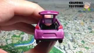 Unboxing TOYS Review/Demos - Tomica Purple Mitsubishi mirage 2012 with hatchback trunk fast furious