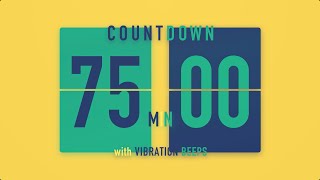 75 Minute Countdown Timer โก๏ธ Flip Clock with Vibration Beeps