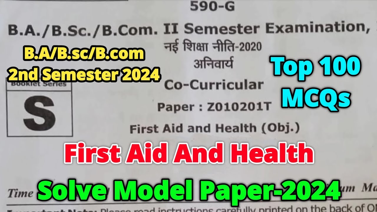 Co Curricular Ba 1st Year 2nd Semester First Aid And Health | Co ...